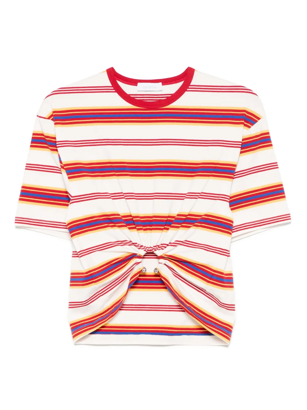 Rabanne Gestreept T-shirt Wit