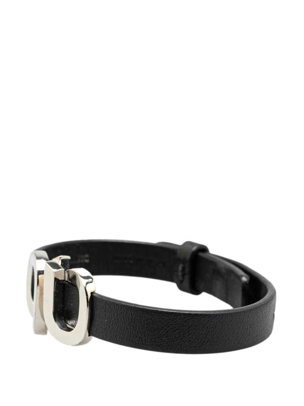 Ferragamo Pre-Owned 2000-2024 Gancini leren armband - Zwart