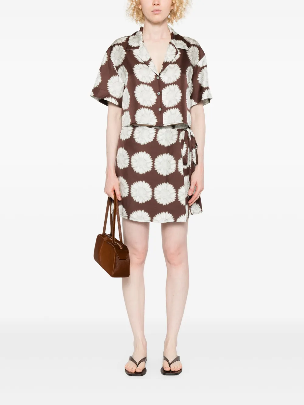 Asceno Positano mini skirt - Bruin