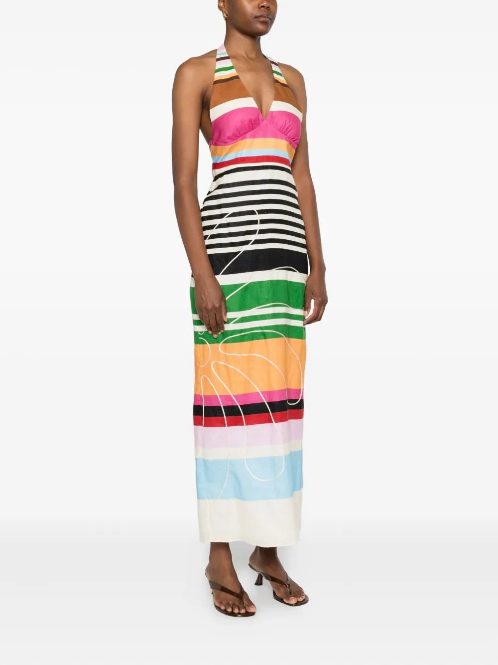 Cala de la Cruz Dasha maxi-jurk Beige