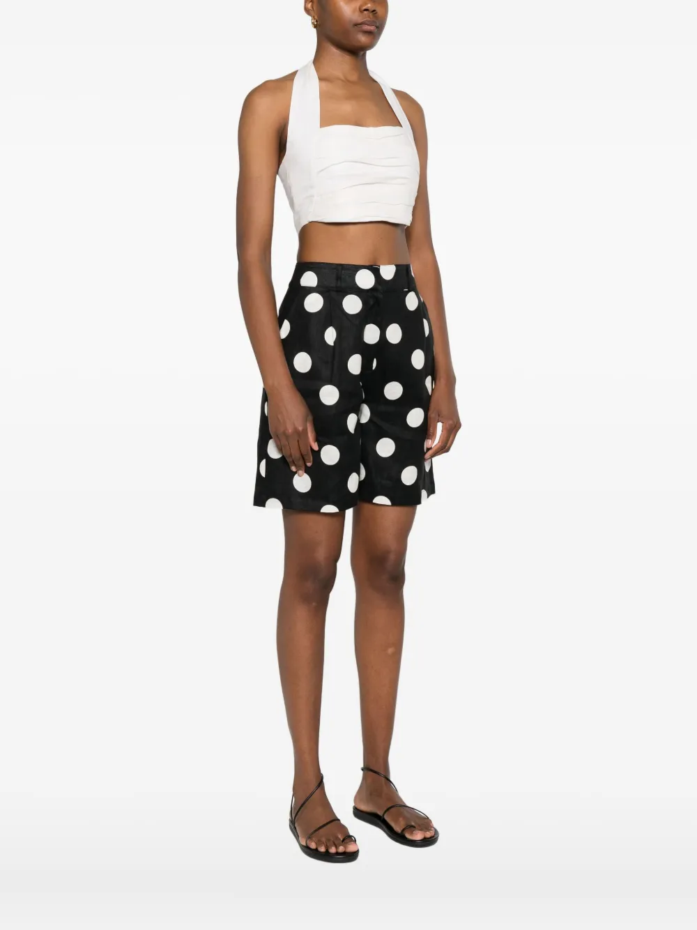 Cala de la Cruz Fiji cropped top Beige