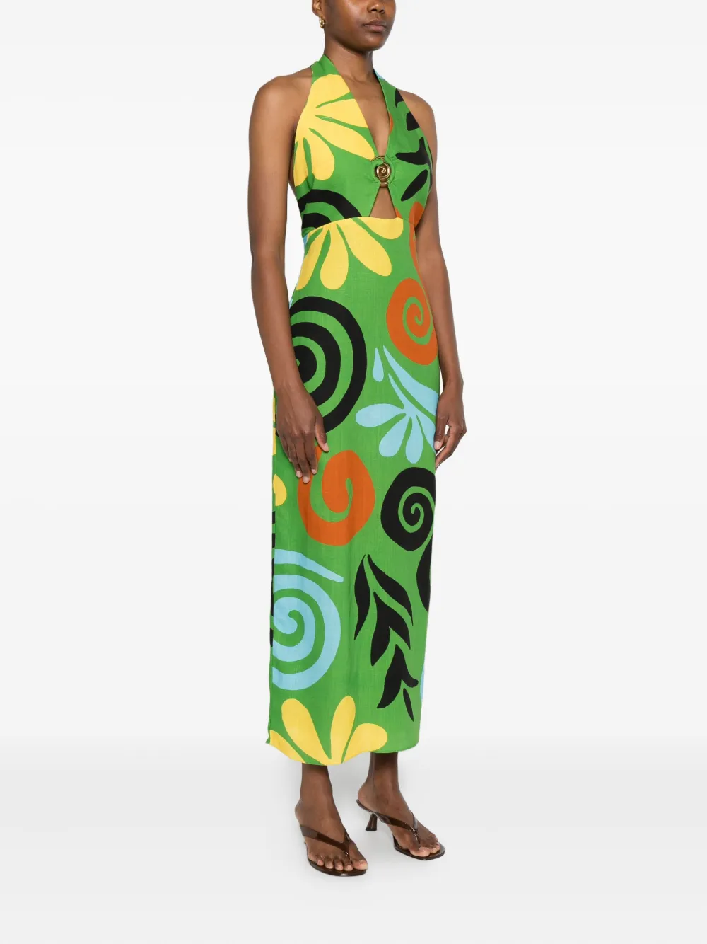Cala de la Cruz Clara maxi-jurk Groen
