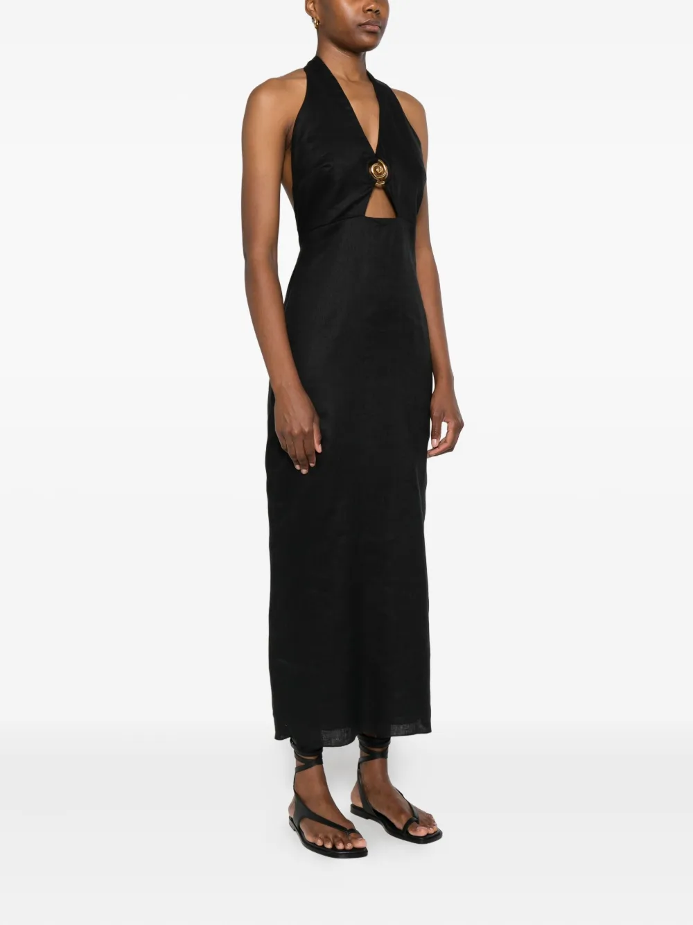 Cala de la Cruz Clara maxi-jurk Zwart
