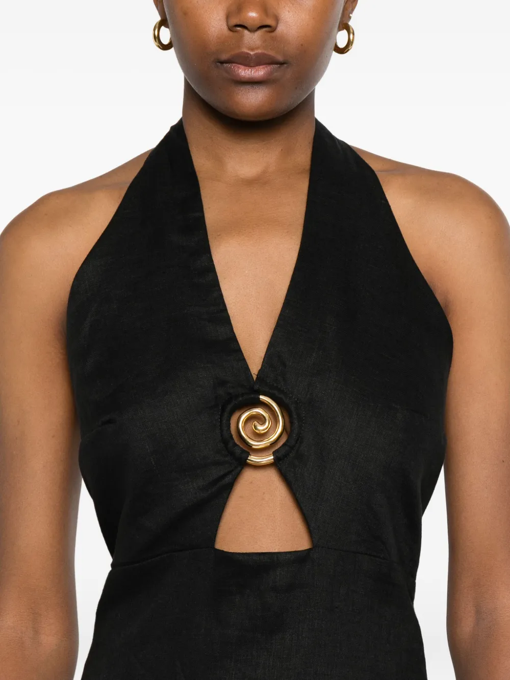 Cala de la Cruz Clara maxi-jurk Zwart