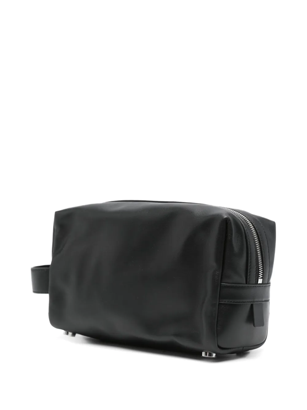 AMIRI Leren toilettas met logo-applicatie - Zwart