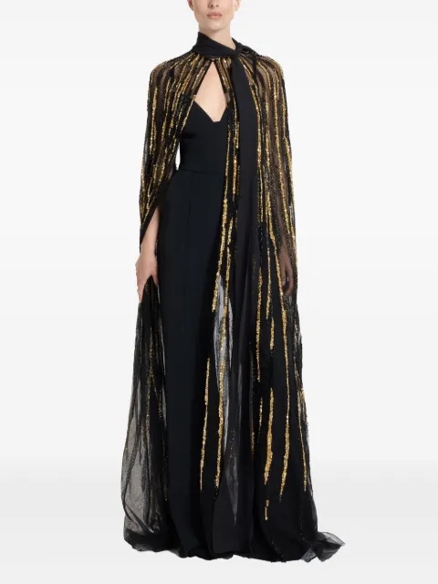 Elie Saab bead-embellished cape