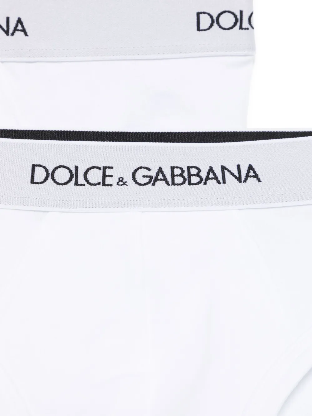 Dolce & Gabbana Kids Twee jersey onderbroeken - Wit