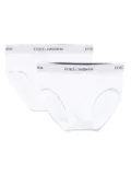 Dolce & Gabbana Kids jersey trunks (pack of two) - White