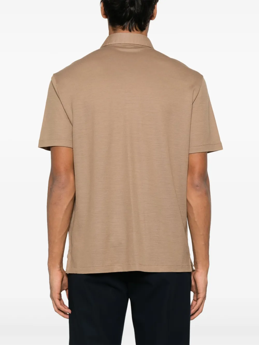 Brioni Poloshirt met geborduurd logo Bruin