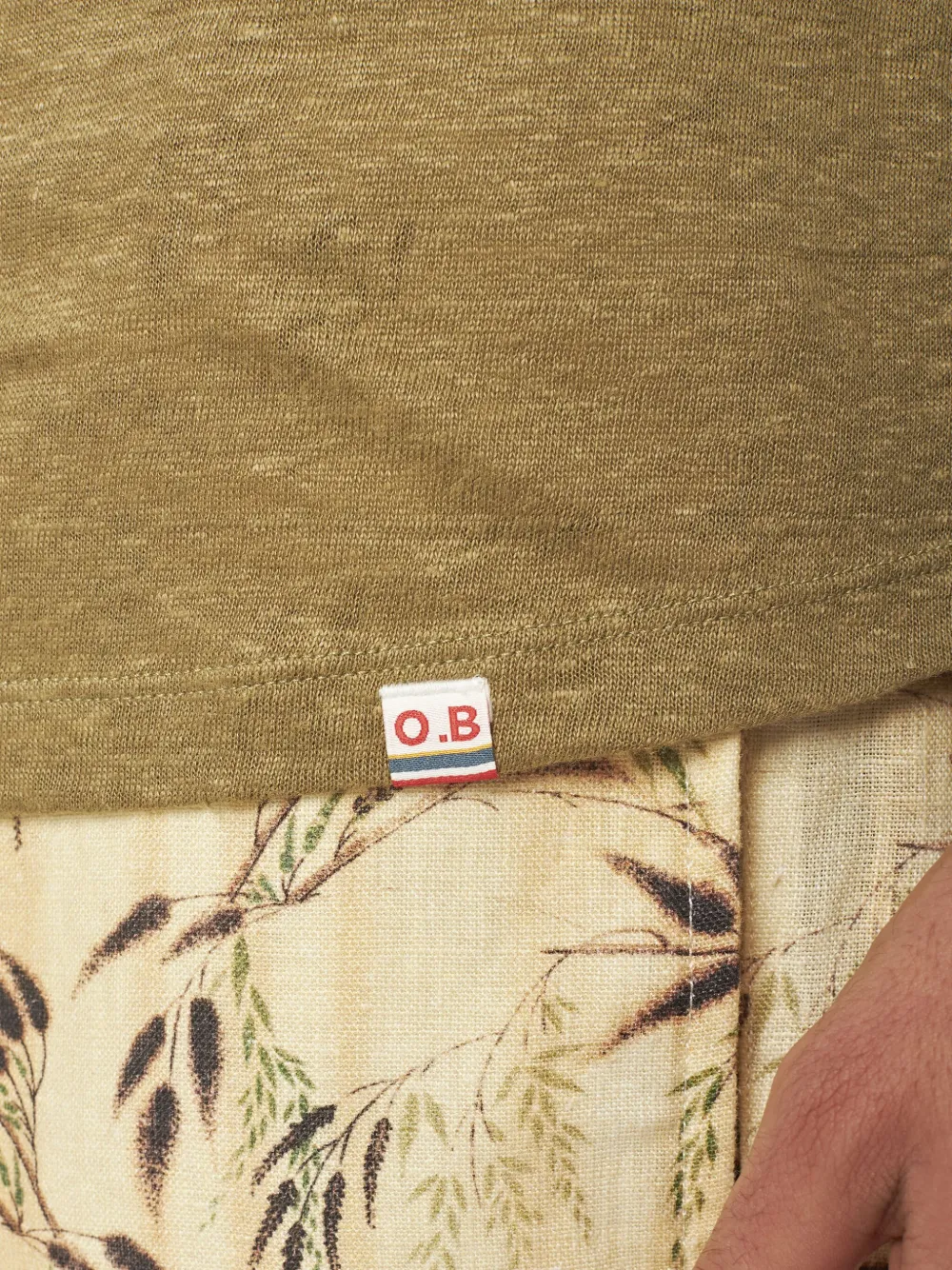 Orlebar Brown Linnen T-shirt Bruin
