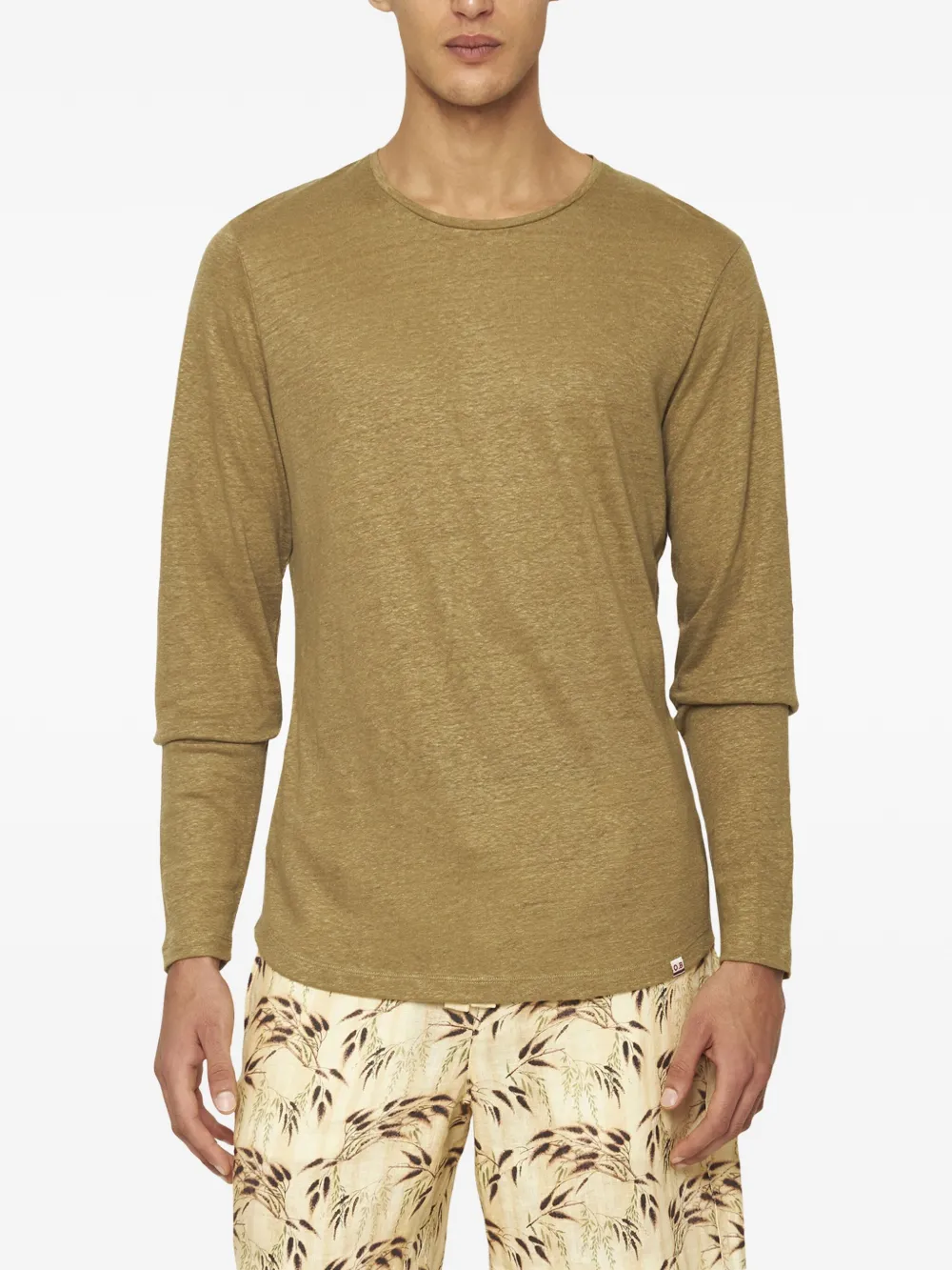 Orlebar Brown Linnen T-shirt Bruin