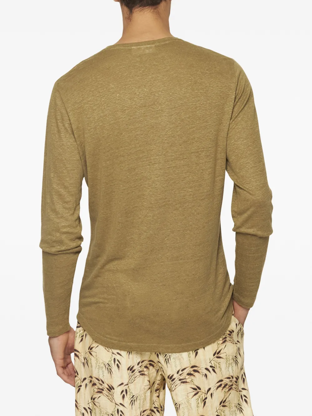 Orlebar Brown Linnen T-shirt Bruin