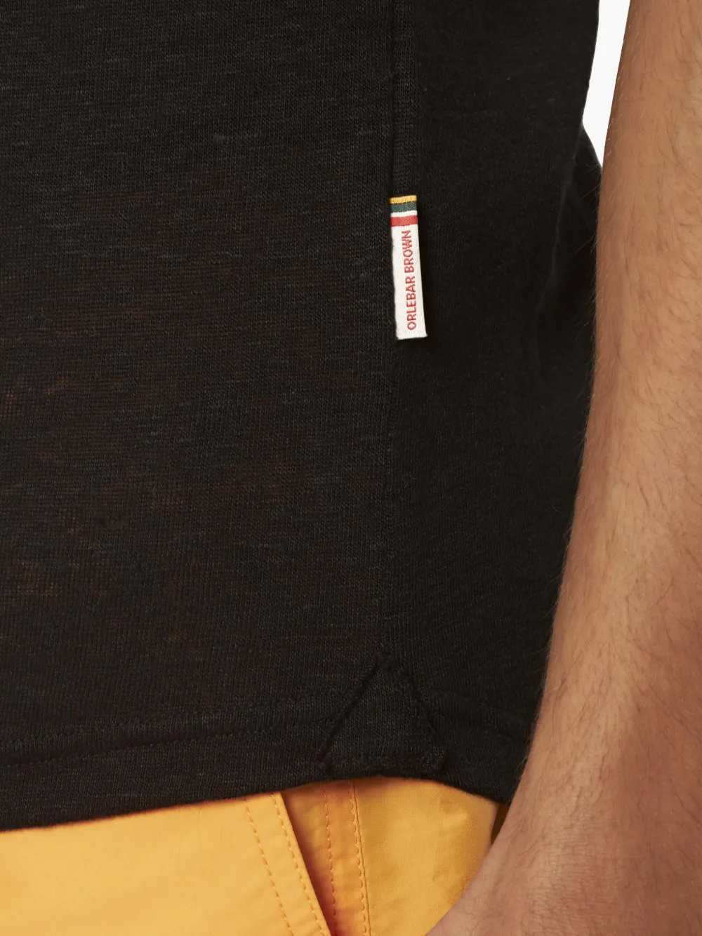 Orlebar Brown Sebastian linnen poloshirt Blauw