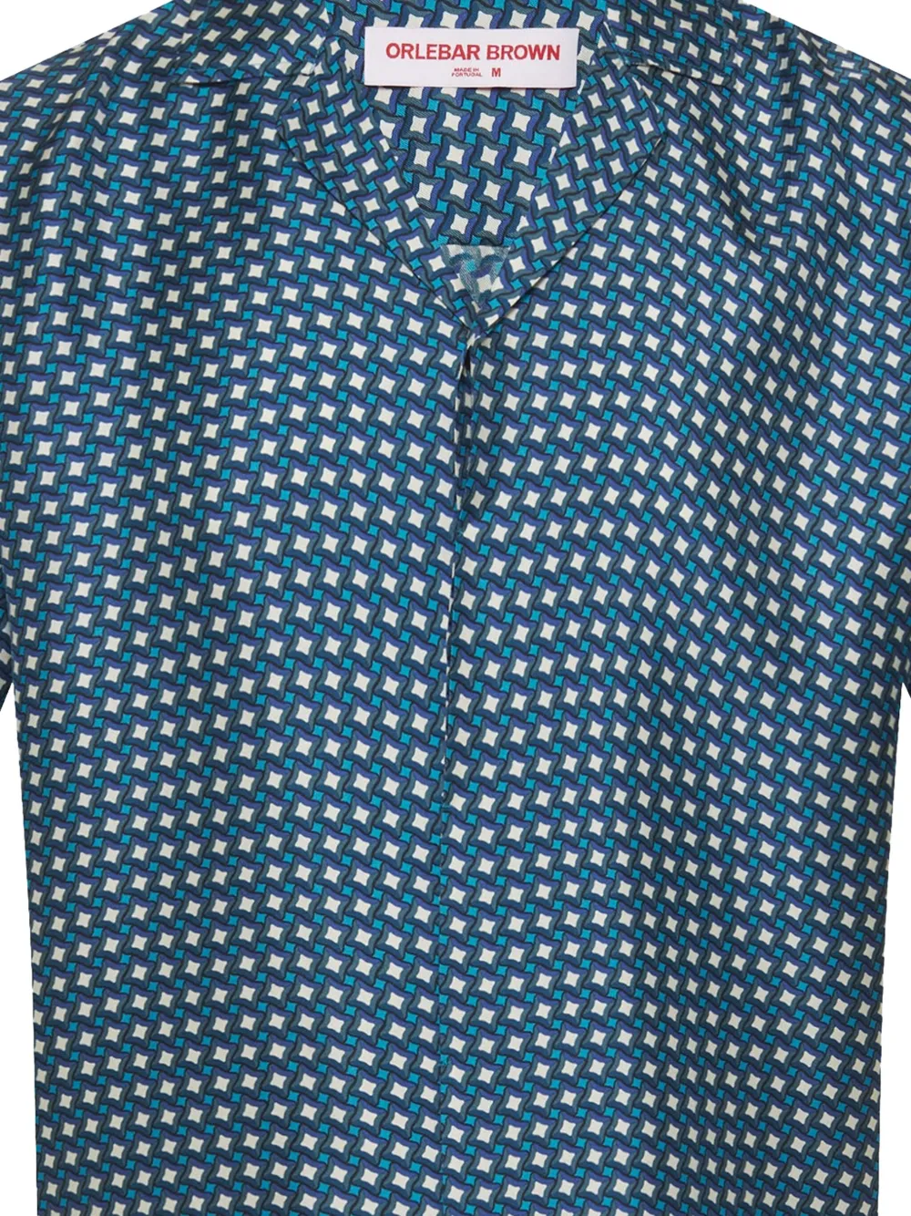 Orlebar Brown Maitan zijden overhemd - Blauw