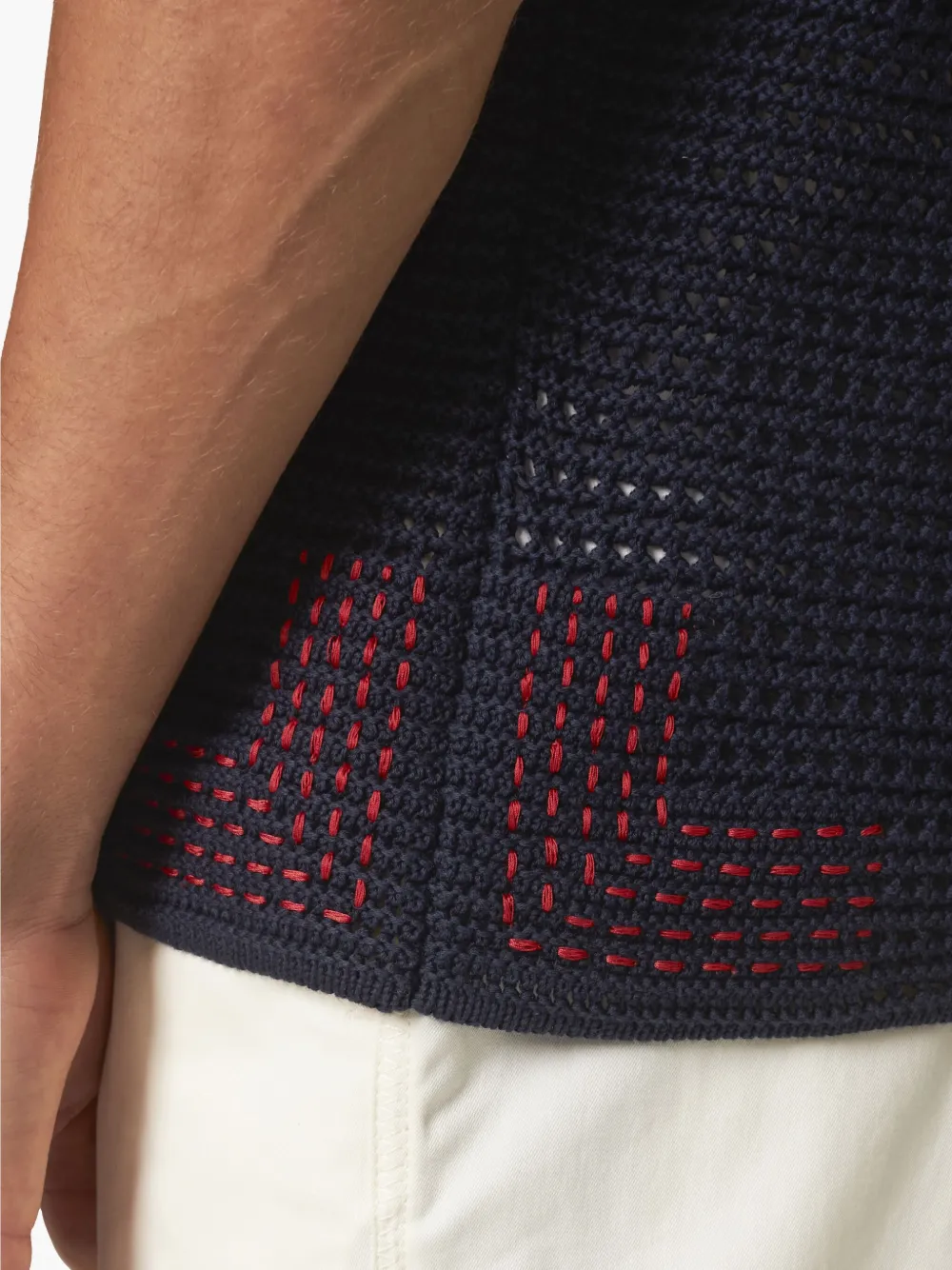 Orlebar Brown Batten gehaakt T-shirt Blauw