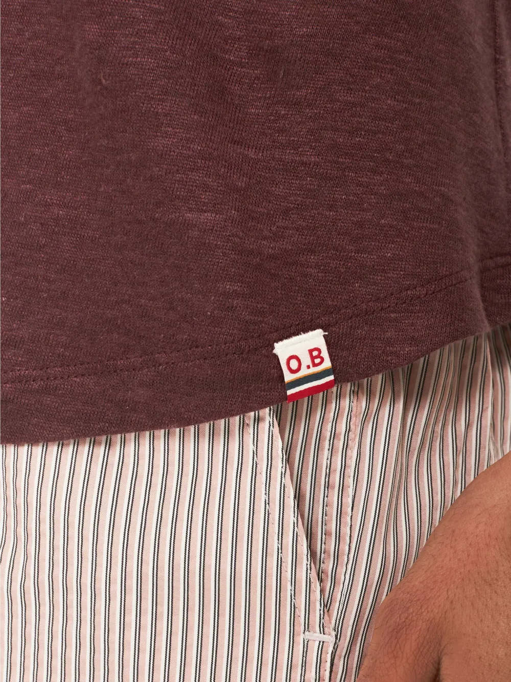 Orlebar Brown Linnen T-shirt Rood