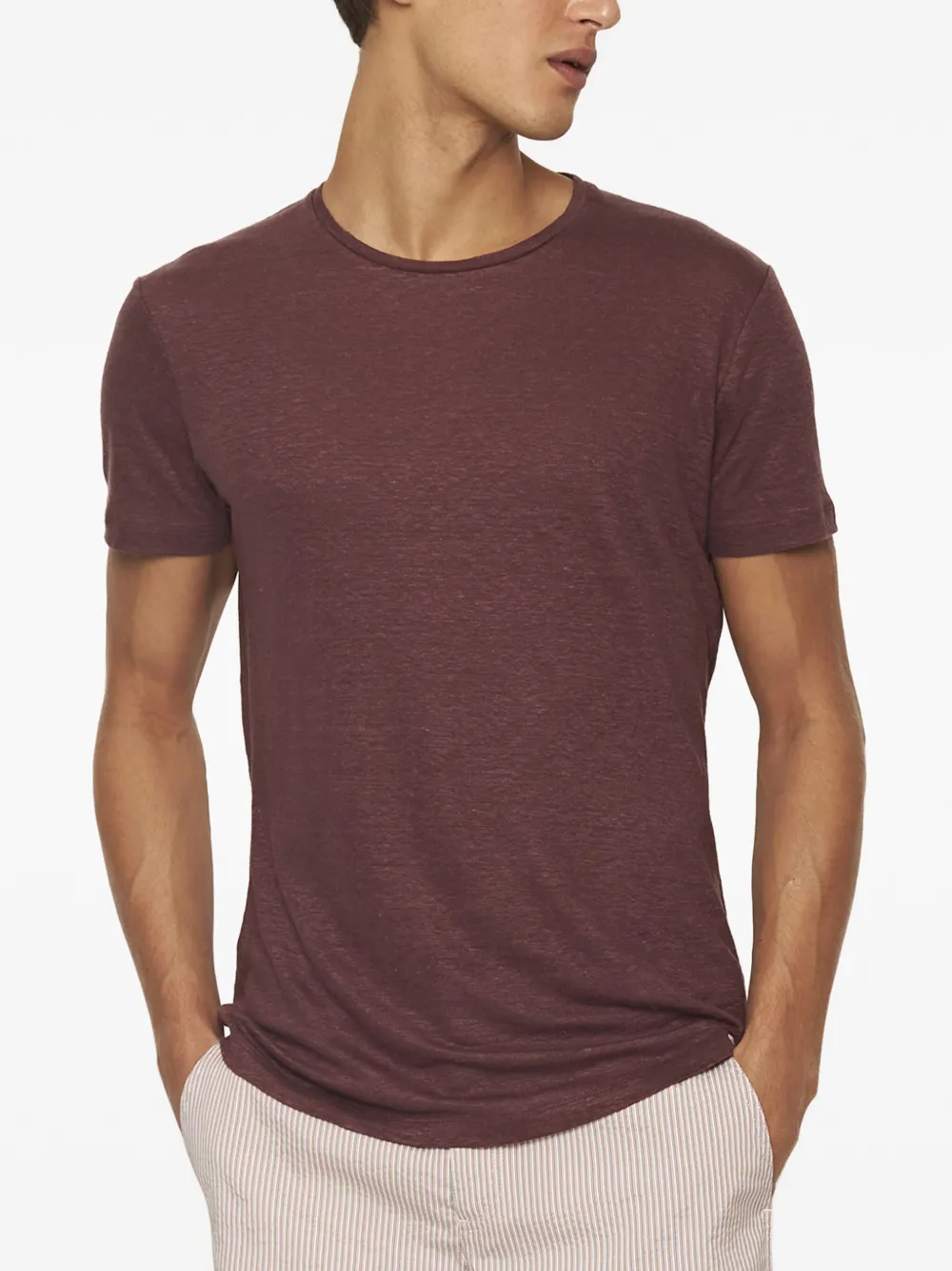 Orlebar Brown Linnen T-shirt - Rood