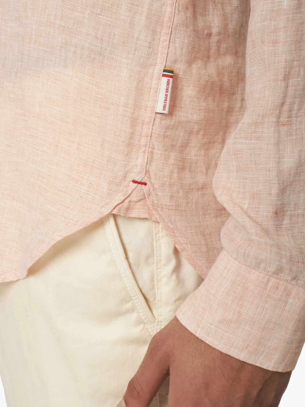 Orlebar Brown Linnen overhemd Roze