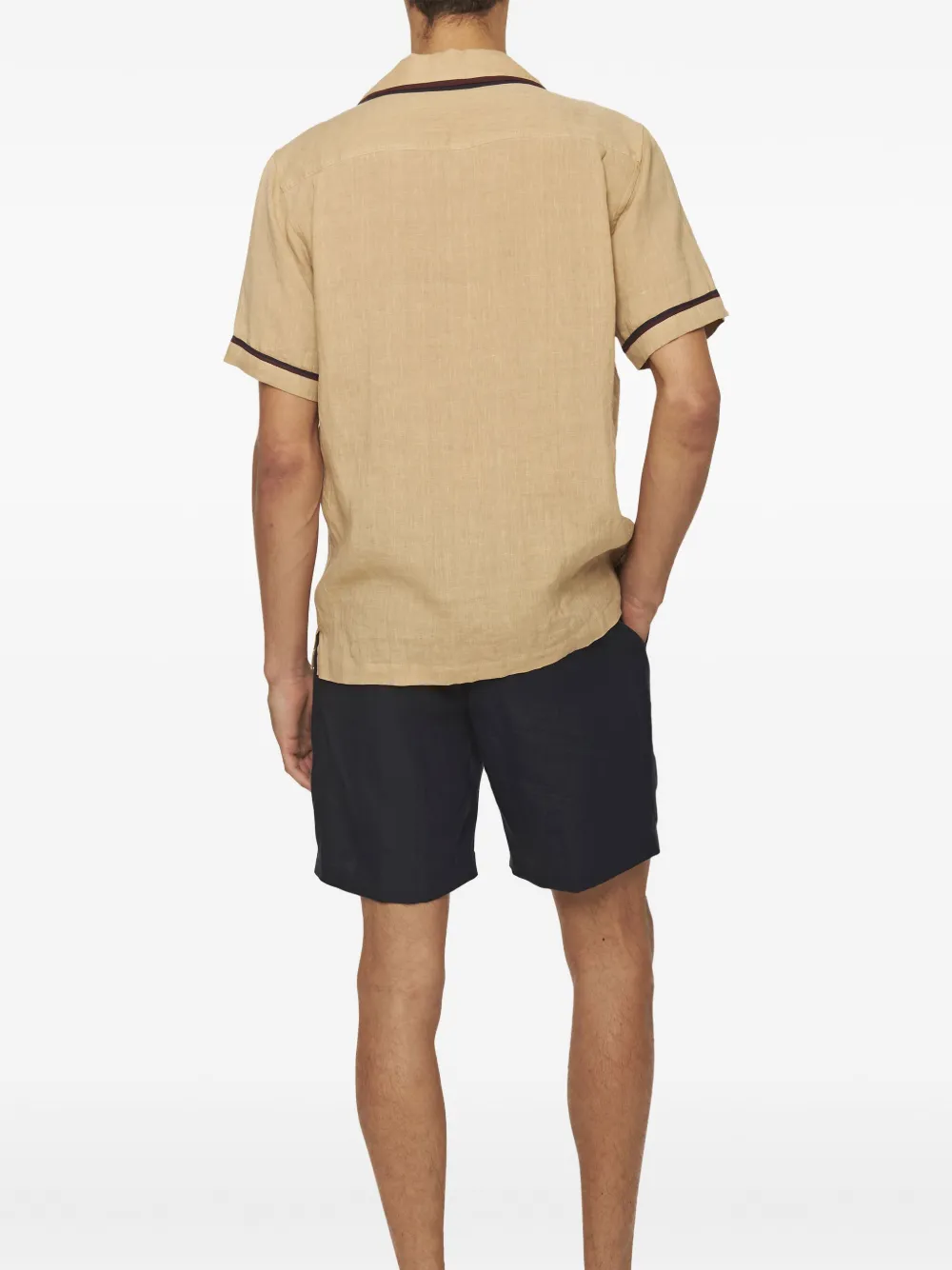 Orlebar Brown Linen Shirt In Neutrals