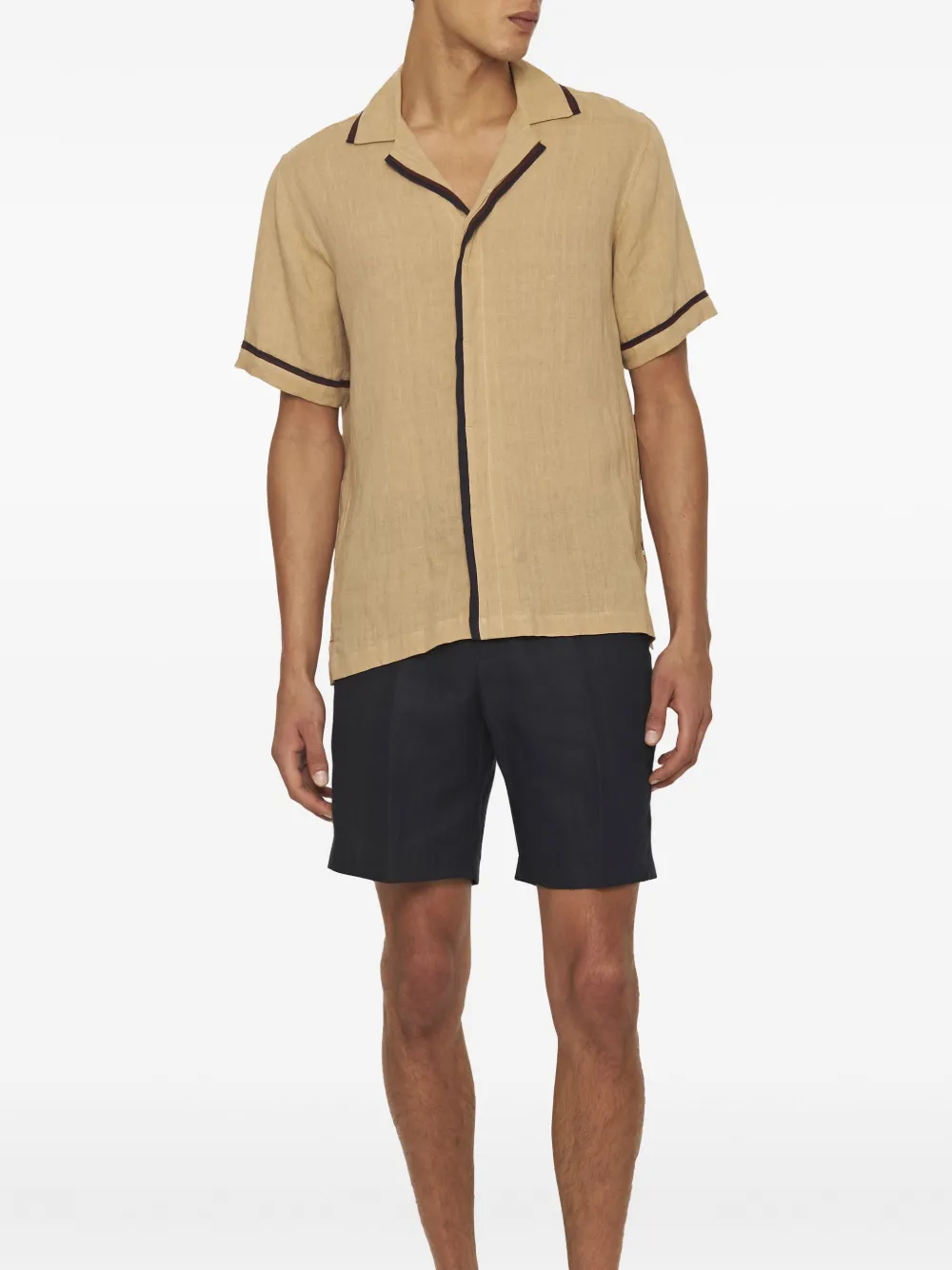 Orlebar Brown Linen Shirt In Neutrals