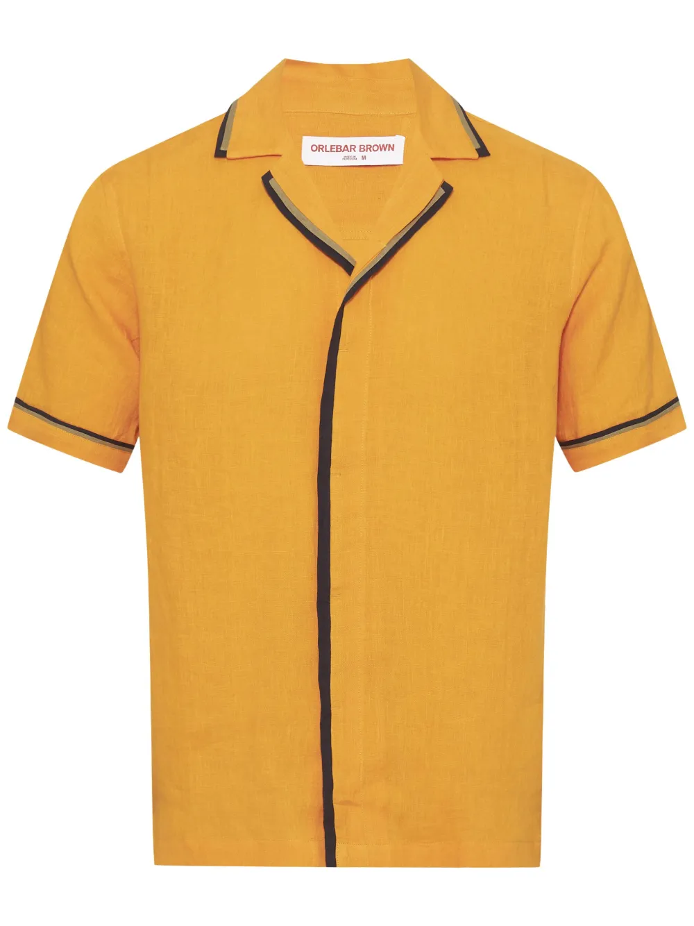 Orlebar Brown Linnen overhemd Oranje