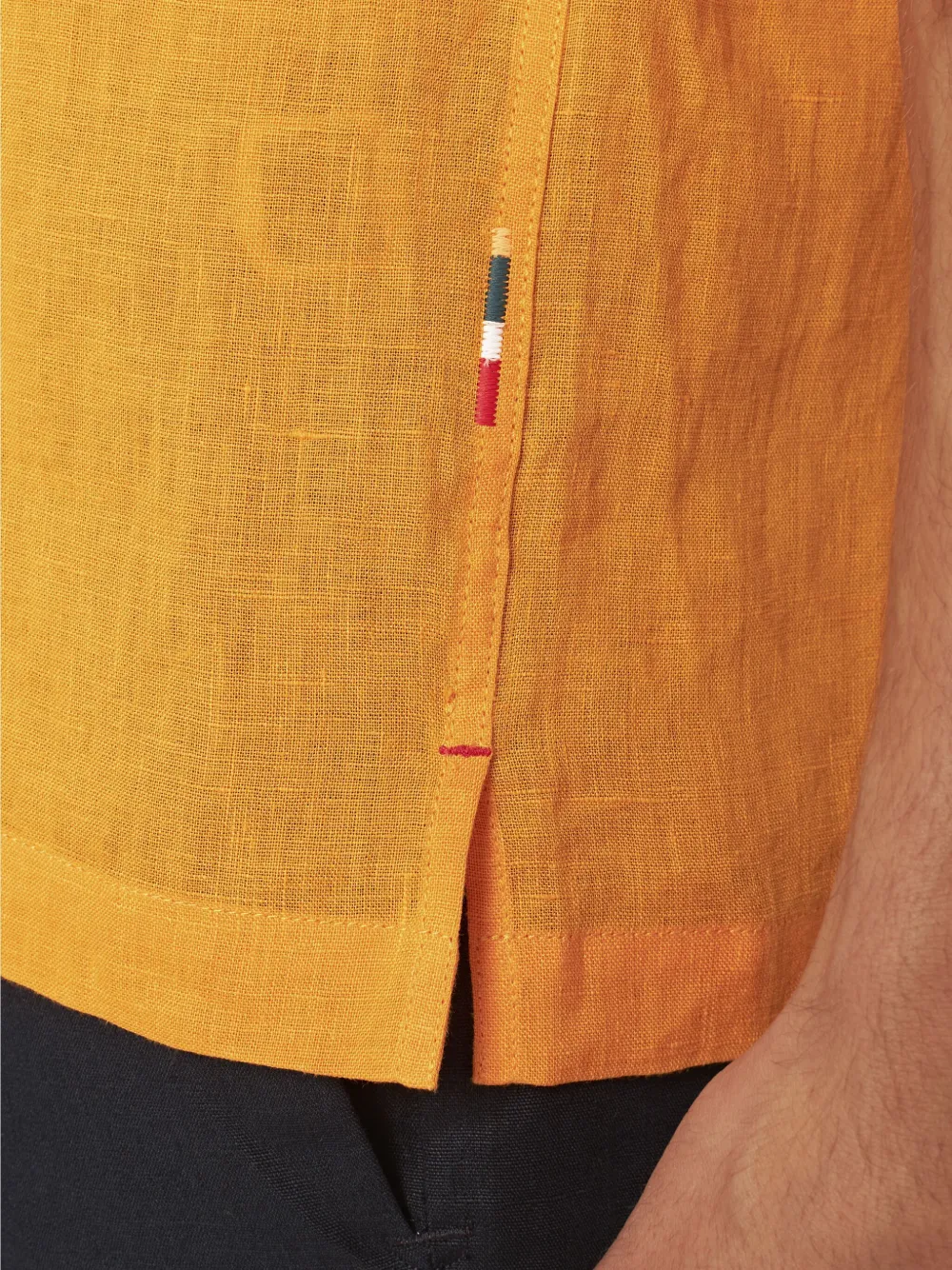 Orlebar Brown Linnen overhemd Oranje