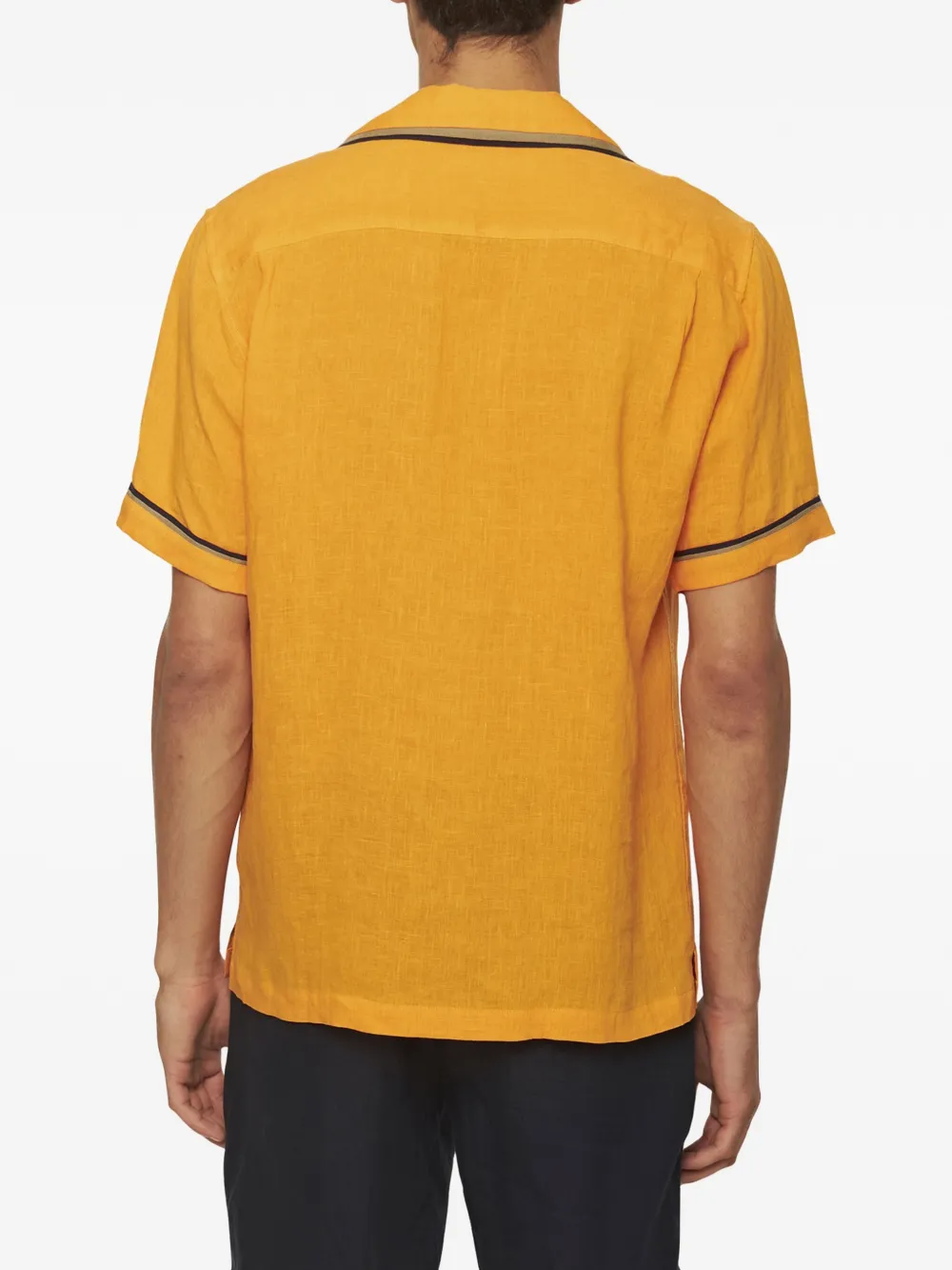 Orlebar Brown Linnen overhemd Oranje