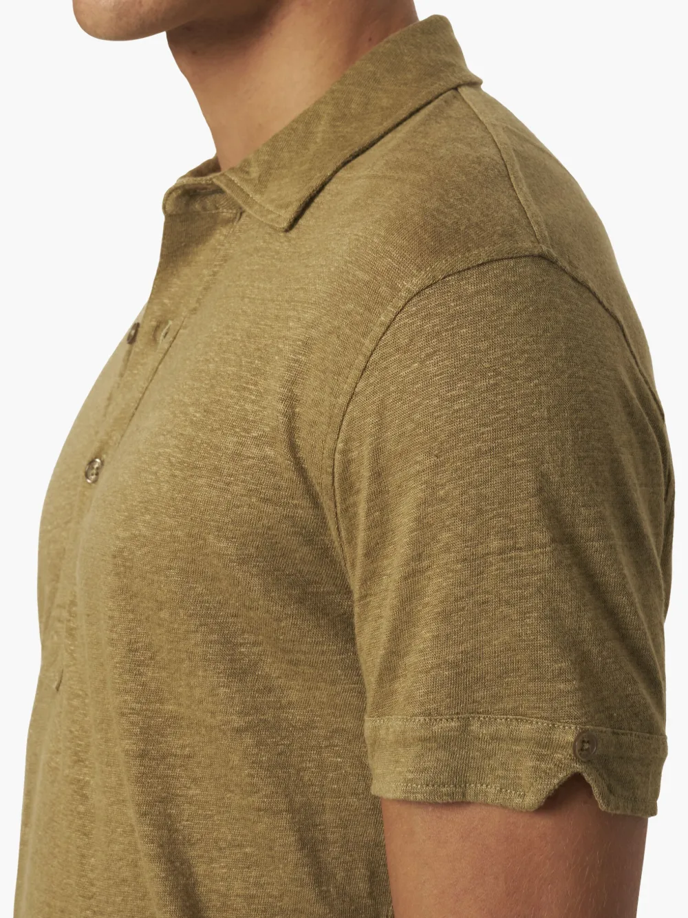 Orlebar Brown Sebastian linnen poloshirt Groen