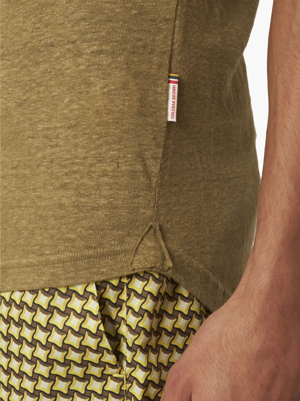 Orlebar Brown Sebastian linnen poloshirt Groen