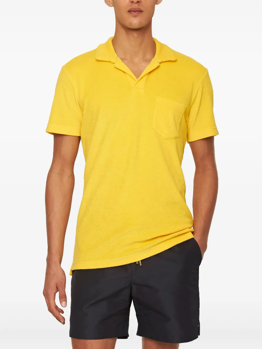 Orlebar Brown Poloshirt van biologisch katoen - Geel