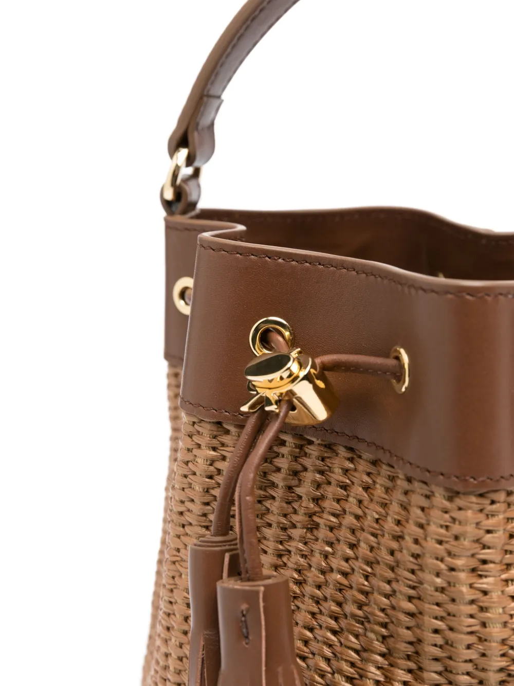 GIANVITO ROSSI TASSEL-DETAIL BUCKET BAG 