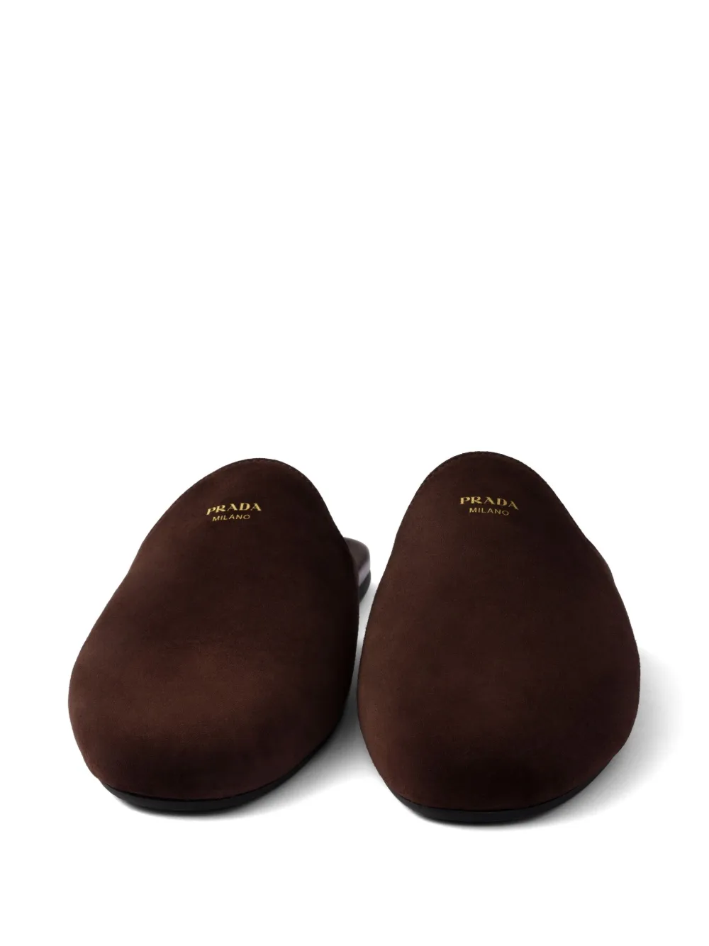 Prada suede slippers Brown