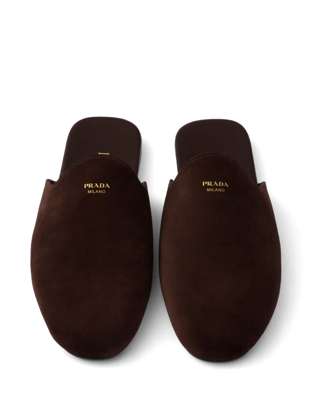 Prada suede slippers Brown