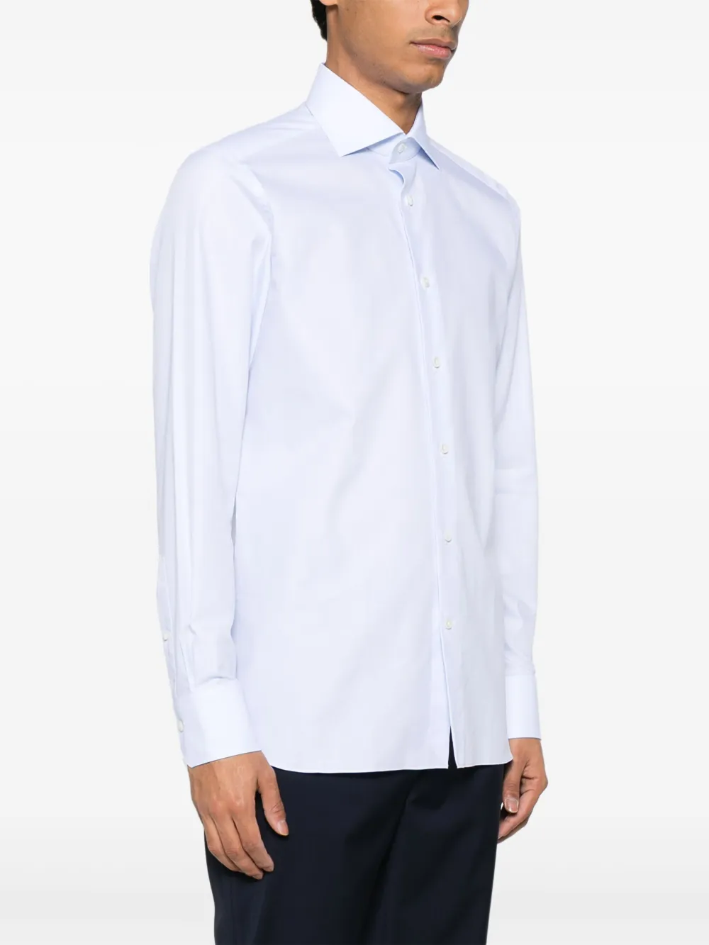 Zegna Katoenen overhemd Blauw
