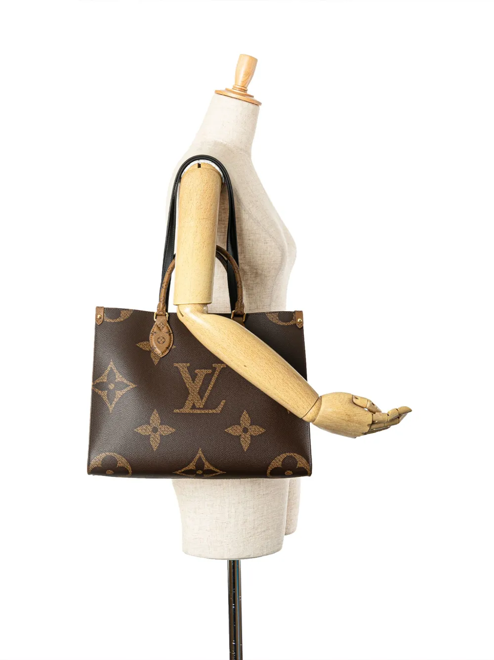 Louis Vuitton Pre-Owned 2021-2024 Monogram Giant OnTheGo MM boekentas - Bruin