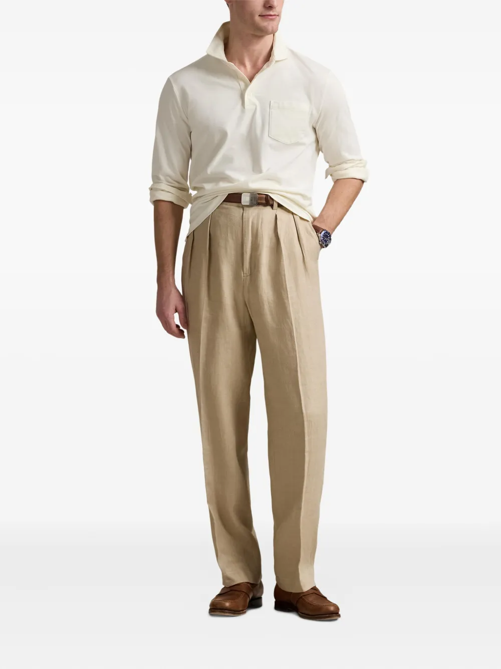 Polo Ralph Lauren Poloshirt met lange mouwen Wit