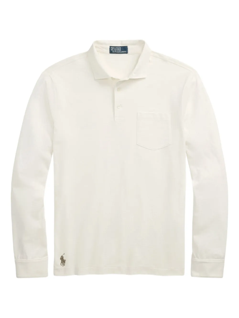 Polo Ralph Lauren ロングスリーブ ポロシャツ - ホワイト Polo Ralph Lauren ロングスリーブ ポロシャツ - ホワイト