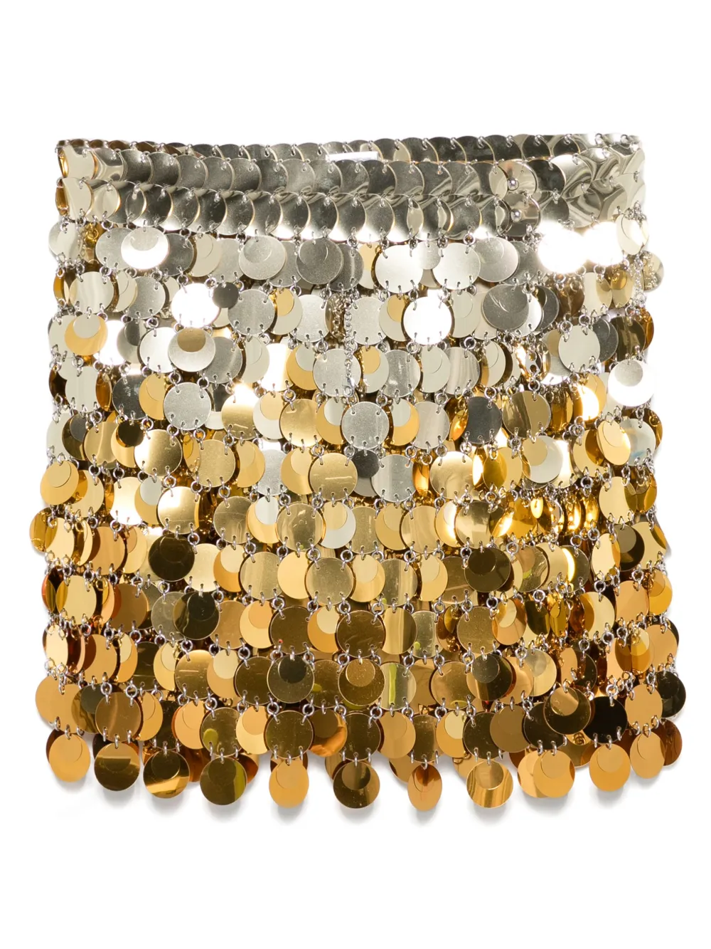 Rabanne gradient-effect mini skirt - ゴールドトーン Rabanne gradient-effect mini skirt - ゴールドトーン