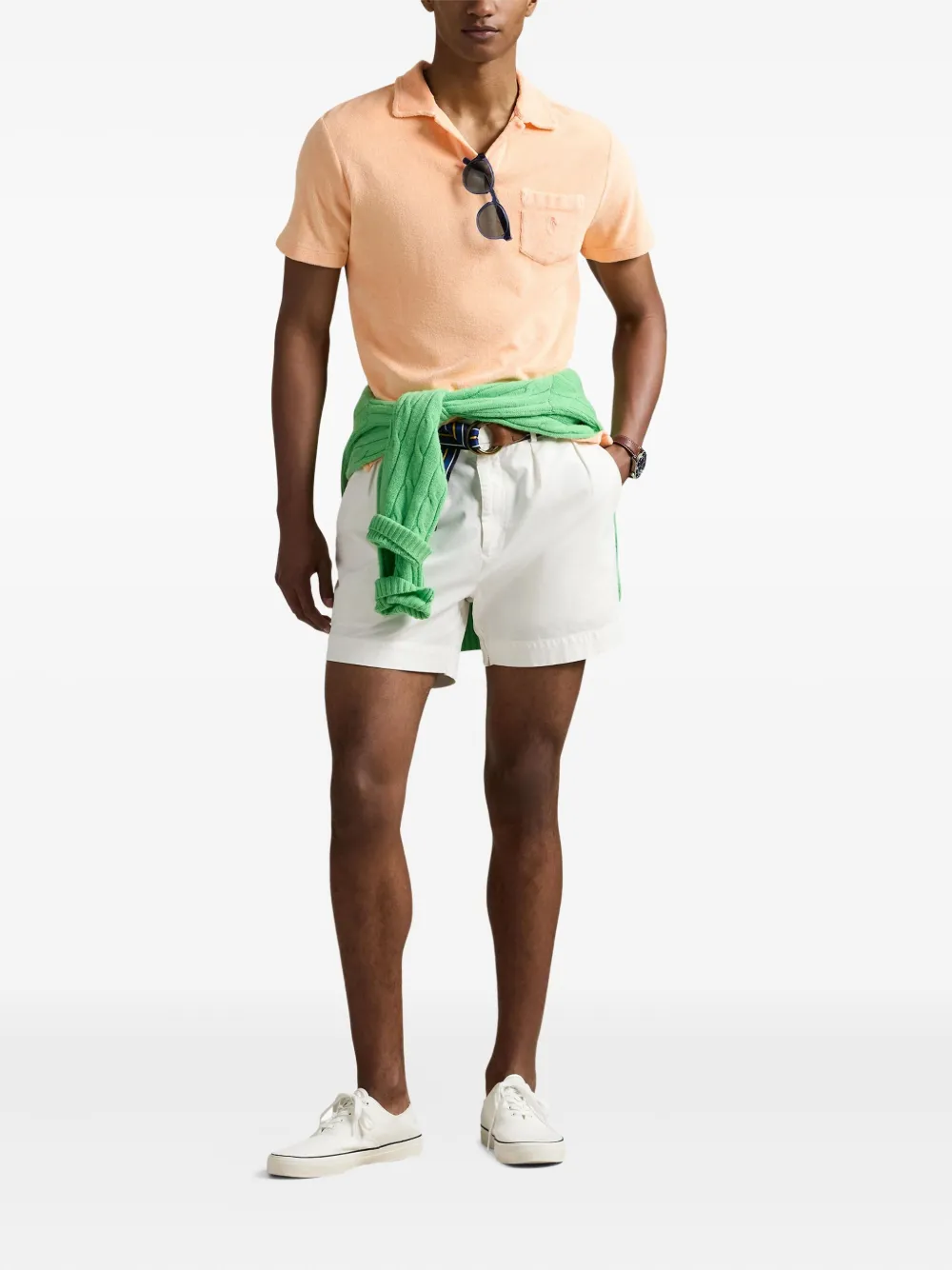 Polo Ralph Lauren Poloshirt met textuur Oranje