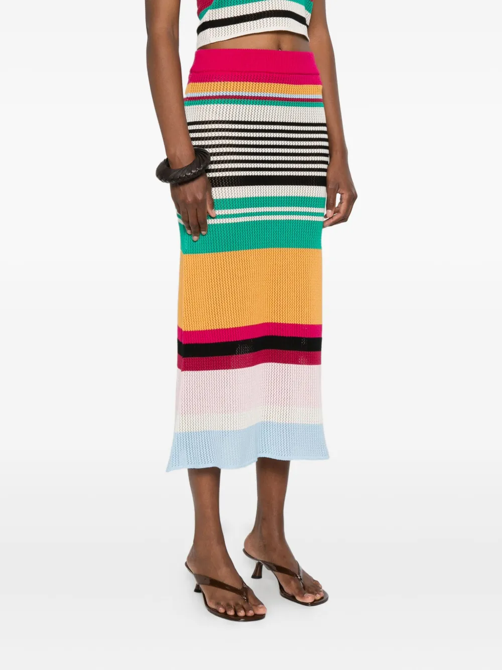 Cala de la Cruz Luciana midi-rok Beige