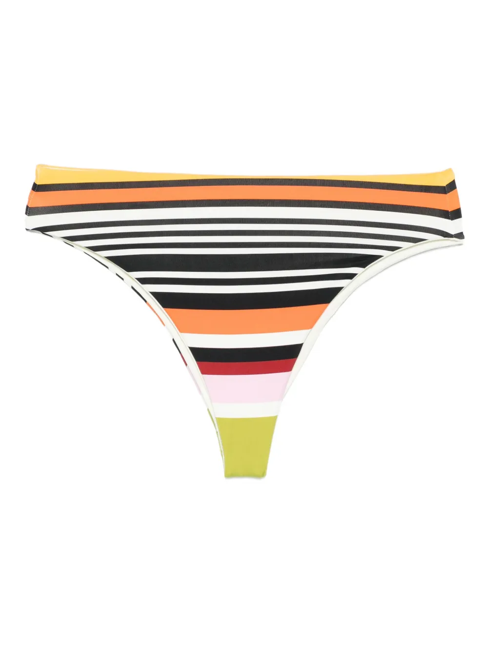 Cala de la Cruz Gestreepte bikinislip Zwart