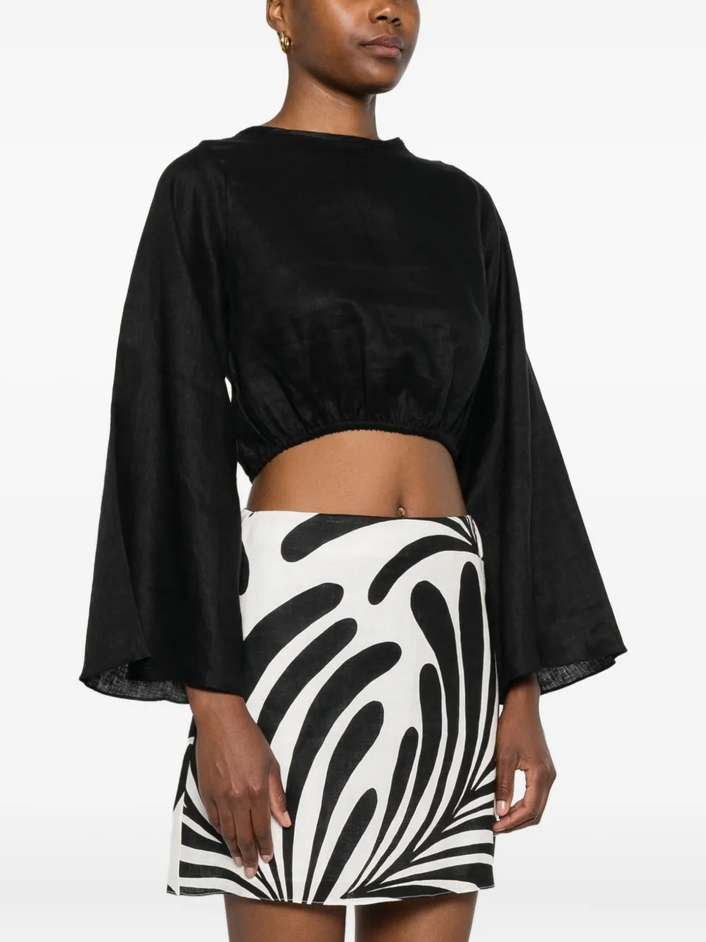 Cala de la Cruz Marina cropped top Zwart