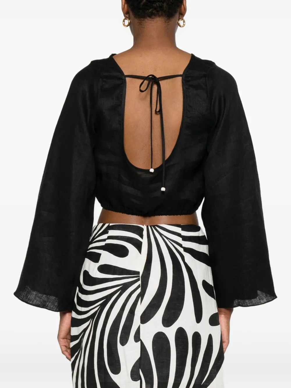 Cala de la Cruz Marina cropped top Zwart