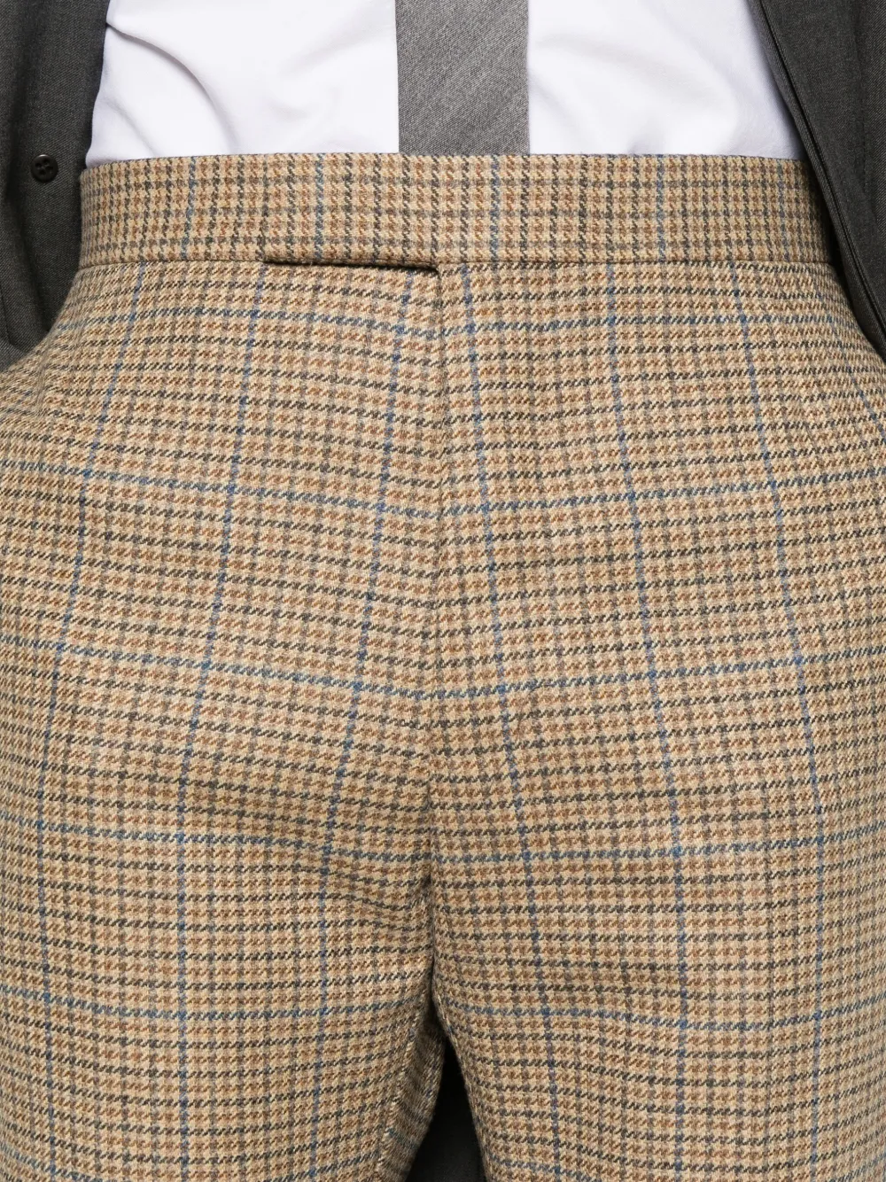 Thom Browne Checked Straight-leg Trousers In Neutral