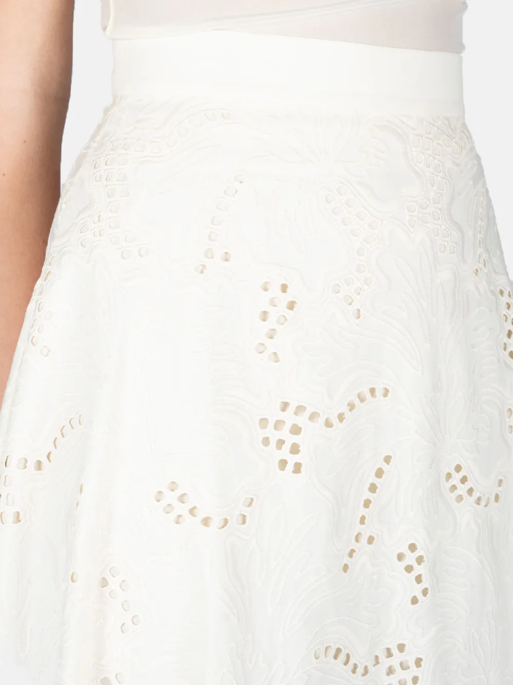 Elie Saab Maxi-rok met borduurwerk Wit