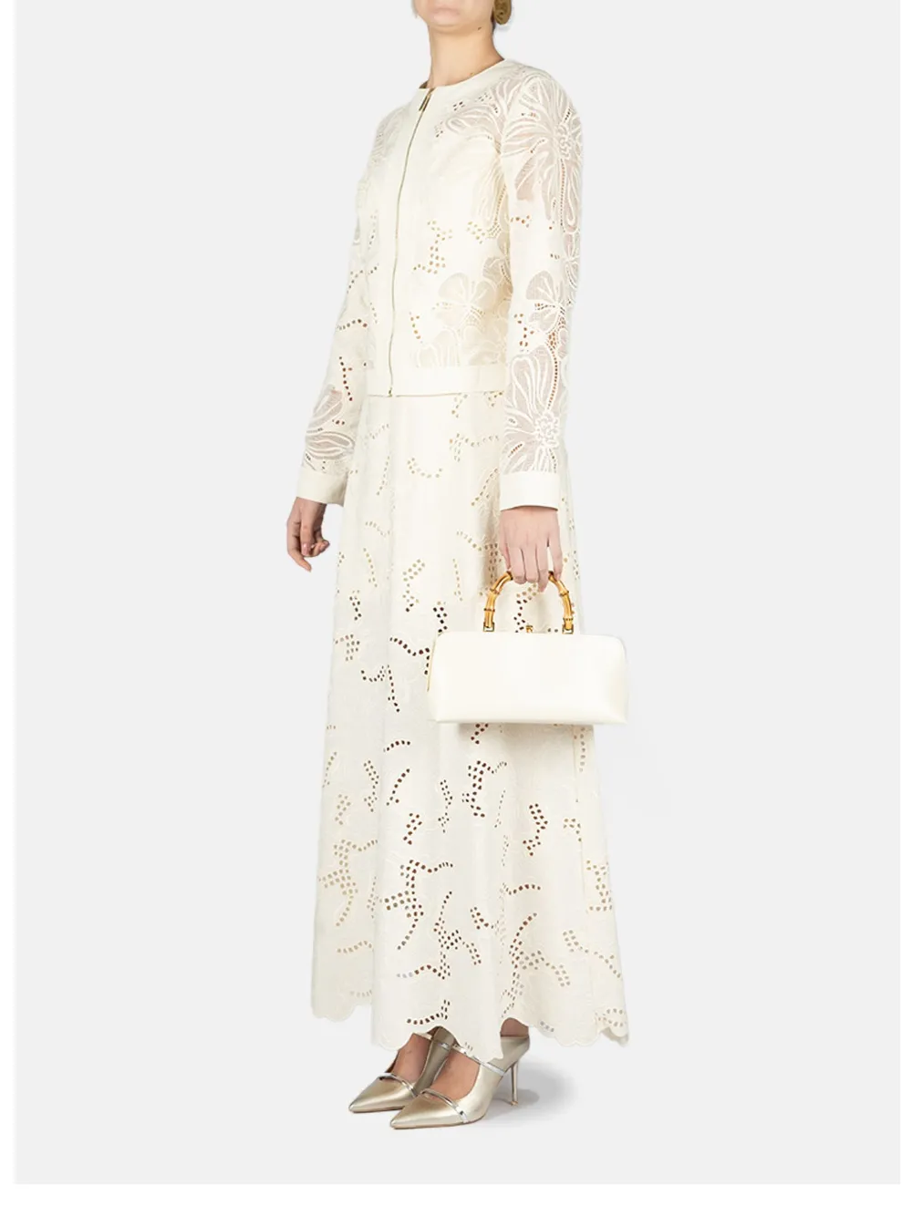 Elie Saab Maxi-rok met borduurwerk Wit