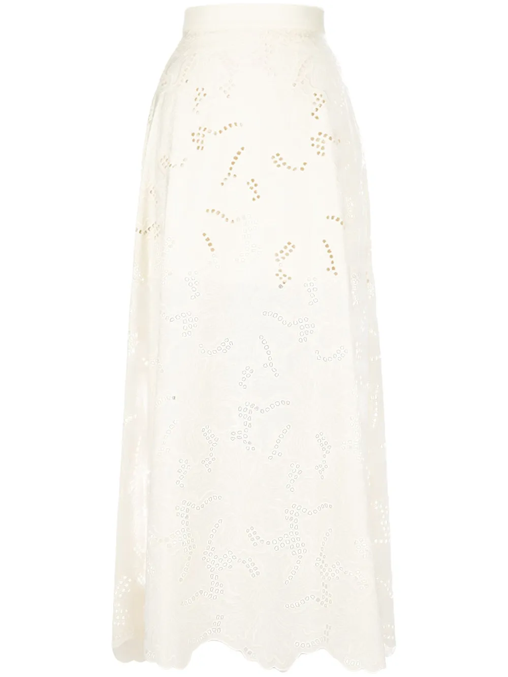 embroidered maxi skirt