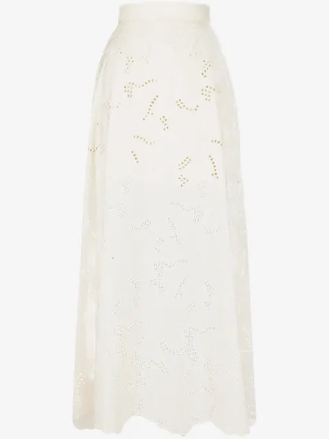 Elie Saab jupe longue à broderies