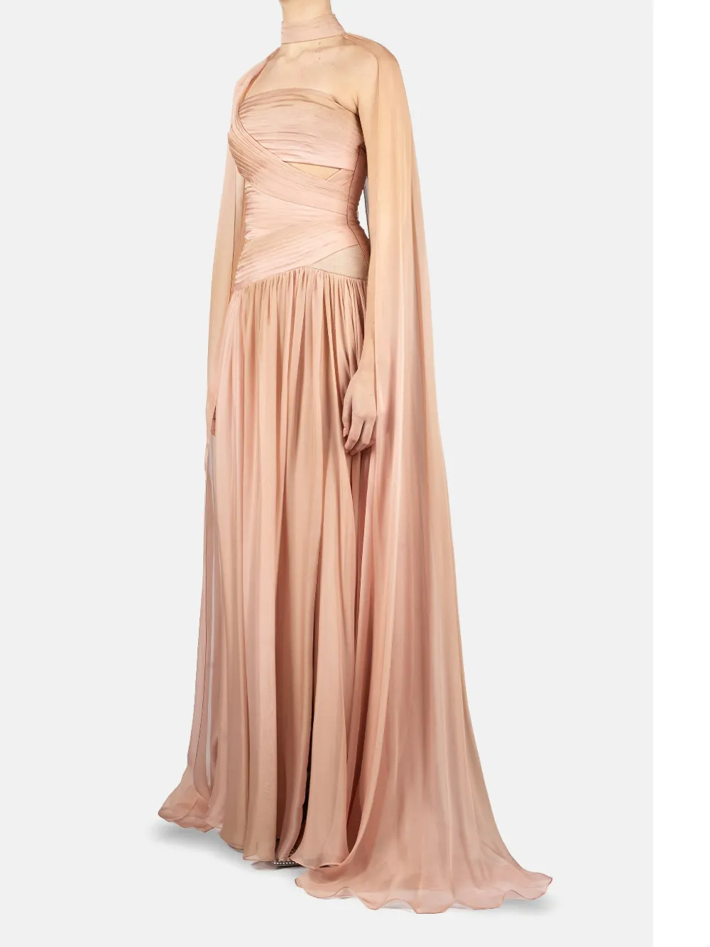 Elie Saab Chiffon avondjurk Roze