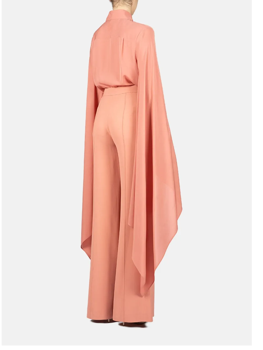 Elie Saab Blouse met gedrapeerde mouwen Roze